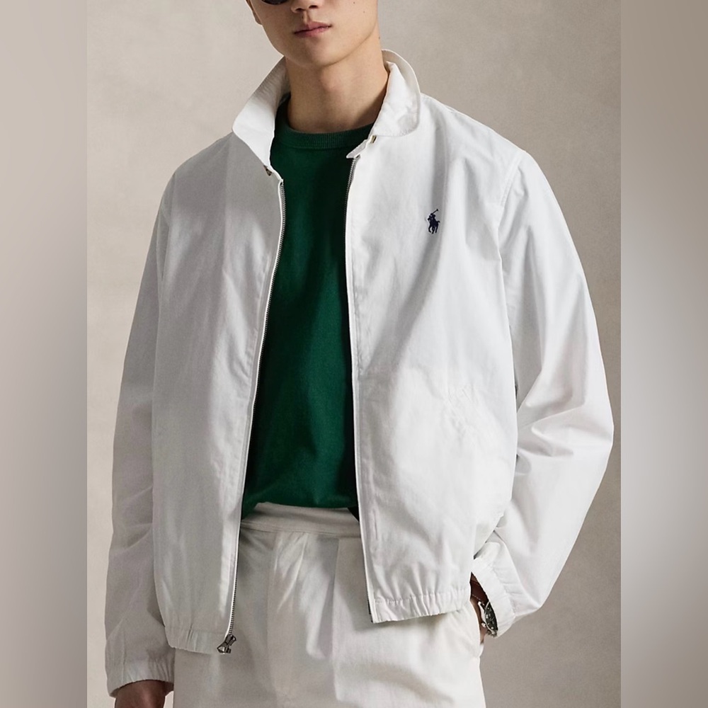 🔥Polo Ralph Lauren Bi-Swing Windbreaker Jacket White XXL Pony Logo Classic